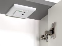 Зеркало со шкафом Brevita Balaton 65 R с подсветкой Белое матовое Серое матовое арт-BAL-04065-01-01П — фото 5, Зеркальные шкафы в ванную