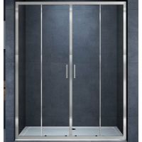 Душевая дверь Vincea Alpha 160 профиль Хром стекло прозрачное арт-VDS-3AL2160CL — фото 1, Раздвижные душевые двери