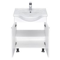 Тумба под раковину Aquaton Лиана 65 Белая арт-1A165701LL010 — фото 3, Тумбы под раковину