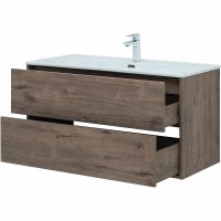 Товар: Тумба под раковину Aquanet Lino 100 Flat подвесная Дуб веллингтон арт-287545 - фото 6 Тумба под раковину Aquanet Lino 100 Flat подвесная Дуб веллингтон арт-287545 — фото 6, Тумбы под раковину