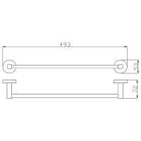Полотенцедержатель Rav Slezak Colorado Хром арт-COA0701/45 — фото 2, Полотенцедержатели
