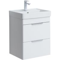 Тумба с раковиной Aquanet Ирис new 50 подвесная Белый глянец арт-312422 — фото 1, Тумбы с раковиной