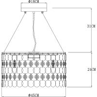 Люстра Artelamp Pipirima Прозрачная Хром арт-A4041SP-5CC — фото 5, Люстры