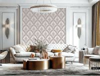 Обои Roberto Borzagi King Винил на флизелине (1,06*10) Коричневый/Серый, Дамаск арт-90118-7 — фото 2, Обои для стен