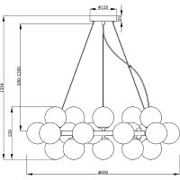 Товар: Подвесной светильник Maytoni Modern Dallas Дымчатый Черный арт-MOD545PL-25B - фото 4 Подвесной светильник Maytoni Modern Dallas Дымчатый Черный арт-MOD545PL-25B — фото 4, Подвесные светильники