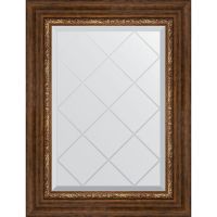 Зеркало Evoform Exclusive-G 74х56 с гравировкой в багетной раме - Римская бронза 88 мм арт-BY 4019 — фото 1, Зеркала в ванную комнату