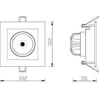 Встраиваемый светильник Artelamp Grado Белый арт-A2705PL-1WH — фото 3, Точечные светильники