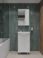 Тумба с раковиной Orange Лайт 50 Белая арт-LA-50TUW+RA — фото 5, Тумбы с раковиной