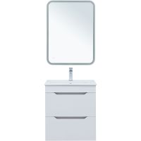 Тумба под раковину Aquanet Практика 60 подвесная Белая матовая арт-330457 — фото 6, Тумбы под раковину