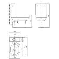 Унитаз компакт WesnaArt Eko с бачком и сиденьем Микролифт арт-101-EKO05 — фото 4, Напольные унитазы