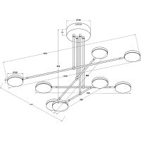Товар: Подвесной светильник Maytoni Modern Fad Белый матовый арт-MOD070PL-L48W3K - фото 6 Подвесной светильник Maytoni Modern Fad Белый матовый арт-MOD070PL-L48W3K — фото 6, Подвесные светильники