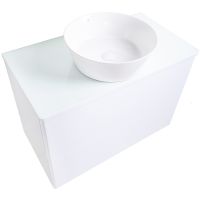 Тумба с раковиной Orange Otto 75 подвесная Белый глянец арт-Ot-75TuGLASS+B08-360W — фото 5, Тумбы с раковиной