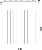 Гипсовая 3д панель Artpole Hills 600x600 мм арт-M-0032 — фото 8, Гипсовые 3Д панели