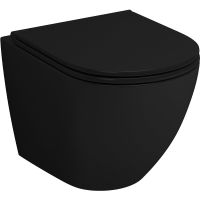 Унитаз Grossman Tornado подвесной Черный матовый с сиденьем Микролифт арт-GR-4455BMSQ — фото 1, Подвесные унитазы