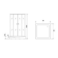 Товар: Душевая кабина Parly Frost 80x80 без гидромассажа арт-FQ811B - фото 5 Душевая кабина Parly Frost 80x80 без гидромассажа арт-FQ811B — фото 5, Душевые кабины