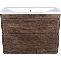 Тумба под раковину Style Line Люкс Plus 100 подвесная Старое дерево арт-ЛС-00000663 — фото 1, Тумбы под раковину