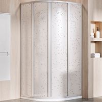 Душевой уголок Ravak Supernova SKCP4-80 80x80 профиль Сатин витраж пластик Pearl арт-3114OU0211 — фото 2, Душевые уголки четверть круга