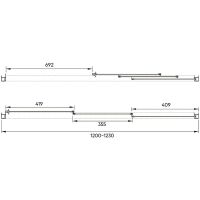 Душевая дверь Veconi Vianno VN-31 120 профиль Хром стекло прозрачное арт-VN31-120-01-C5 — фото 8, Раздвижные душевые двери