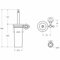 Товар: Ершик для унитаза Cezares Aphrodite Бронза арт-APHRODITE-TBS-02-M - фото 2 Ершик для унитаза Cezares Aphrodite Бронза арт-APHRODITE-TBS-02-M — фото 2, Ершики для унитаза