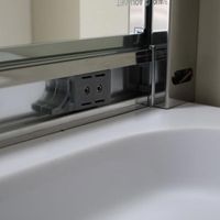 Душевой уголок Aquanet Delta NPE2142 100x100 радиальный профиль Хром, стекло прозрачное арт-183842 — фото 5, Душевые уголки четверть круга