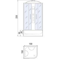 Товар: Душевой бокс River Temza 150x150 МТ с поддоном арт-10000002238 - фото 6 Душевой бокс River Temza 150x150 МТ с поддоном арт-10000002238 — фото 6, Душевые боксы