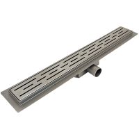 Душевой лоток Esbano Meta 80 M-RAIN-80GM с решеткой Оружейная сталь арт-ESTRMETRAIN80GM — фото 1, Душевые лотки