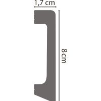 Плинтус Decomaster 2400x80x17 мм арт-D235-78 — фото 2, Плинтуса напольные