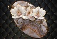 Фреска Ortograf 3D 6712 Фактура бархат FX Флизелин (4*2,7) Черный/Белый, Цветы/Абстракция арт-6712 (бархат FX) — фото 2, Фрески