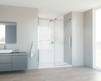 Душевая дверь Vincea Como Soft 140 профиль Хром стекло прозрачное арт-VDS-1CS140CL — фото 3, Раздвижные душевые двери