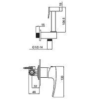Гигиенический душ со смесителем Gappo Jacob Хром арт-G7207 — фото 8, Гигиенические души