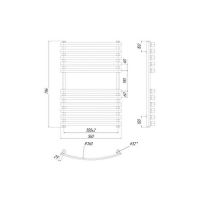 Водяной полотенцесушитель Ravak Elegance 50х80 Хром арт-X04000083675 — фото 4, Водяные полотенцесушители