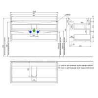 Тумба с раковиной Iddis Cloud 100 подвесная Белая матовая Дуб золотистый арт-CLO10Y0i95K — фото 10, Тумбы с раковиной