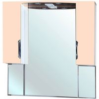 Зеркало со шкафом Bellezza Лагуна 105 с подсветкой Бежевое Белое арт-4612118000078 — фото 1, Зеркальные шкафы в ванную