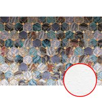 Фреска Ortograf Forma 32677 Фактура бархат FX Флизелин (4*2,7) Синий/Коричневый/Золото, Геометрия/Абстракция арт-32677 (бархат FX) — фото 1, Фрески