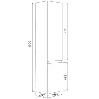 Товар: Шкаф пенал Iddis Zodiac 35 подвесной Белый арт-ZOD35W0i97 - фото 7 Шкаф пенал Iddis Zodiac 35 подвесной Белый арт-ZOD35W0i97 — фото 7, Пеналы для ванной комнаты