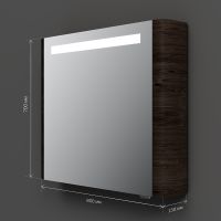 Зеркальный шкаф AM.PM Sensation 80 Табачный дуб арт-M30MCR0801TF — фото 8, Зеркальные шкафы в ванную