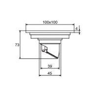 Душевой трап Orange 100x100 с Черной матовый решеткой арт-TR01-006b — фото 2, Трапы для душа