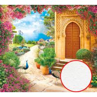 Фреска Ortograf Восток 5172 Фактура бархат FX Флизелин (3*2,7) Разноцветный, Архитектура/Цветы/Птицы арт-5172 (бархат FX) — фото 1, Фрески