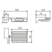 Мыльница CeramaLux Neo Хром арт-51005 — фото 2, Мыльницы