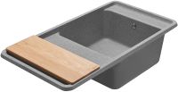 Кухонная мойка Aquaton Беллис 97 Серая арт-1A725132BS230 — фото 6, Кухонные мойки
