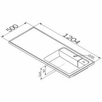 Раковина AM.PM X-Joy 120 R с местом под стиральную машину Белая арт-M85AWPR1201WG — фото 8, Раковины на стиральную машину