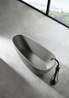 Ванна из искусственного камня Abber Dortmund 170x75 Светло-серая матовая без гидромассажа арт-AM9911MLG — фото 4, Ванны из искусственного камня