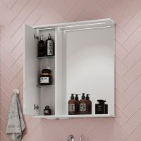 Зеркало со шкафом Volna Adel 60 L с подсветкой Белое арт-zsADEL60.L-01 — фото 2, Зеркальные шкафы в ванную