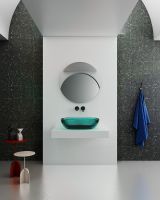 Раковина-чаша Abber Kristall 60 Бирюзовая арт-AT2805Aquamarin — фото 5, Раковины накладные