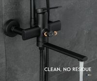 Душевая система Frap H67-6 Черная матовая арт-F2467-6 — фото 12, Душевые стойки