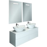 Тумба под раковину Orange Otto подвесная Белый глянцевый арт-Ot-130TuMDF — фото 7, Тумбы под раковину