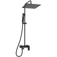 Душевая система WasserKRAFT Abens Черная матовая арт-A277.162.218.BM — фото 5, Душевые стойки