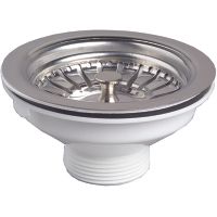 Выпуск для кухонной мойки Wirquin Нержавеющая сталь арт-30717335 — фото 1, Донные клапаны