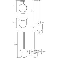 Ершик для унитаза Bemeta Hematit Антрацит глянец арт-159113017 — фото 2, Ершики для унитаза