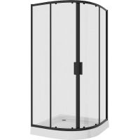 Душевой уголок Niagara Nova 80х80 NG-6886-08 BLACK профиль Черный стекло прозрачное арт-68860811BLACK — фото 1, Душевые уголки четверть круга